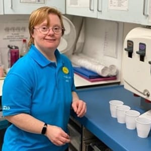 Lady at work in a hospital